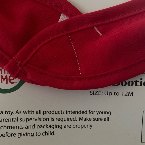 Little Me Christmas bib and booties - Picture 2 of 8